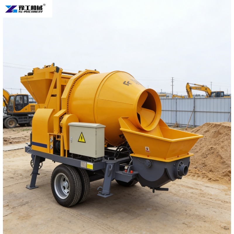 Concrete Mixer Machine - Mezcladora de Concreto Eléctrica Montada en