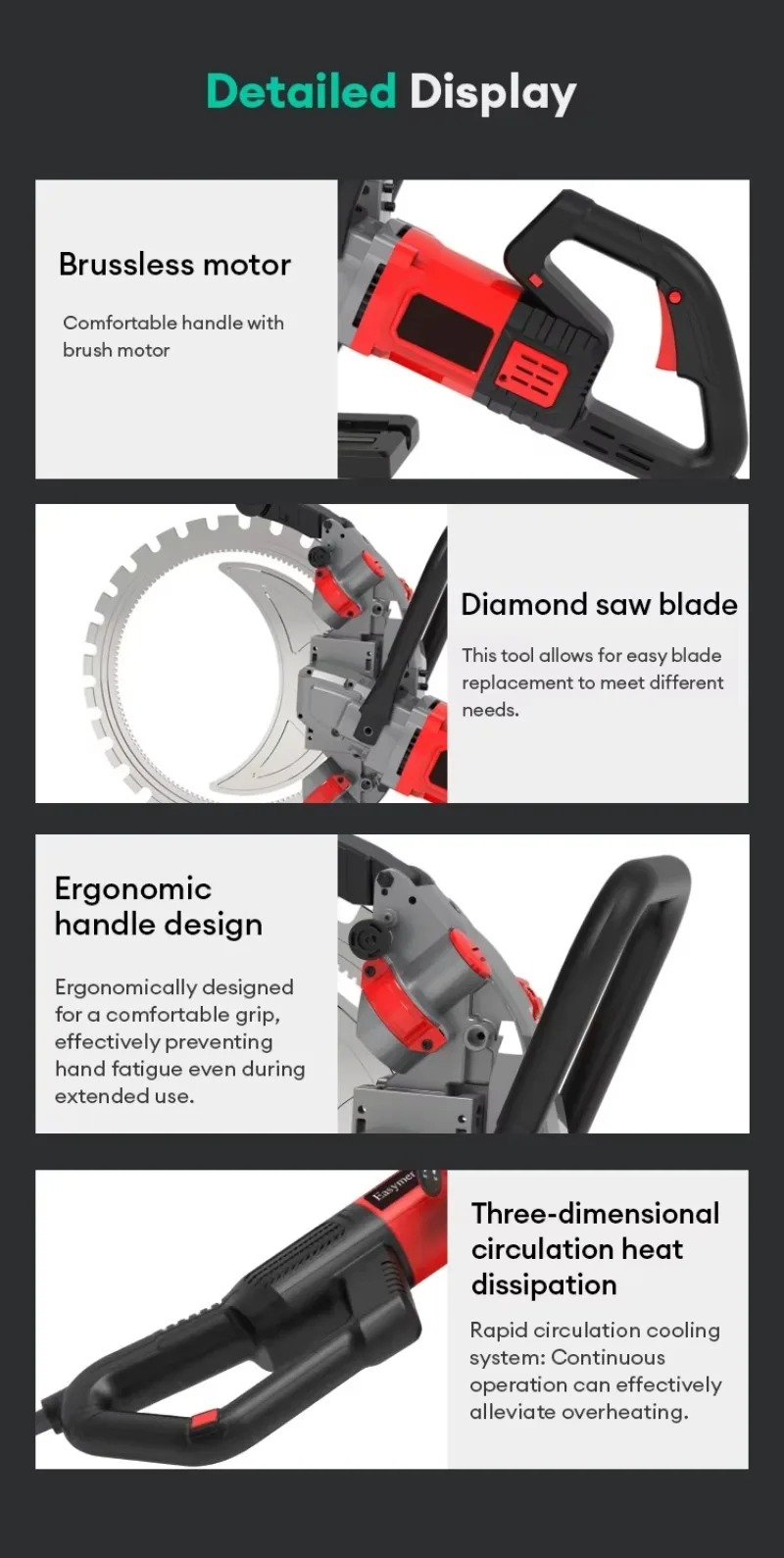 Sierra Circular Eléctrica para - Electric Concrete Cutter reseña y precio