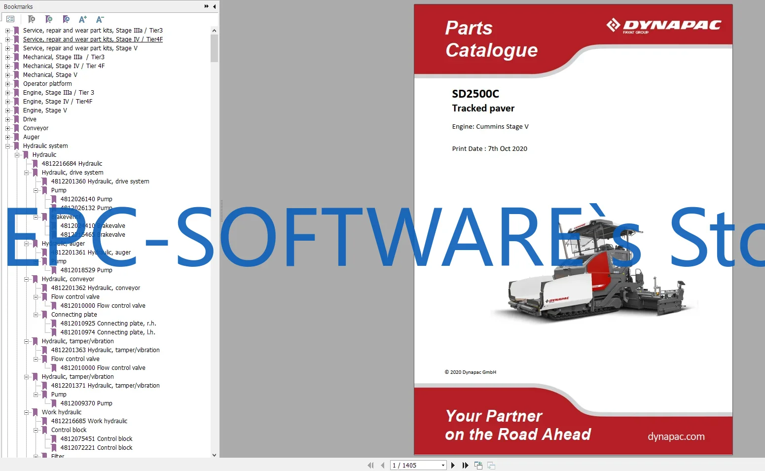 EPC-SOFTWARE Dynapac Heavy Equ - Heavy Equipment Software reseña y precio